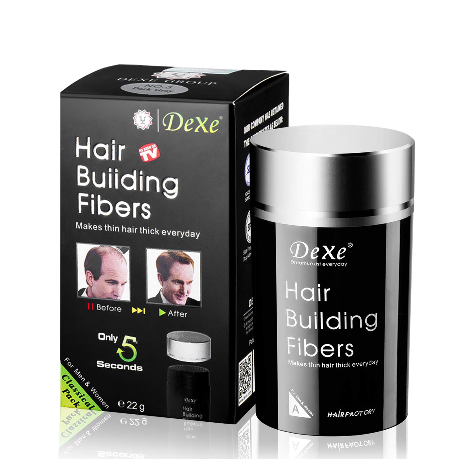 DEXE HAIR BUILDING FIBER BLACK